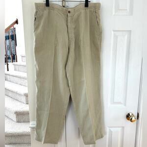 Tommy Bahama Tan Linen Trouser Pants